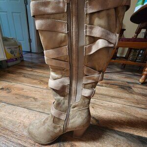 Torrid tan strappy boots